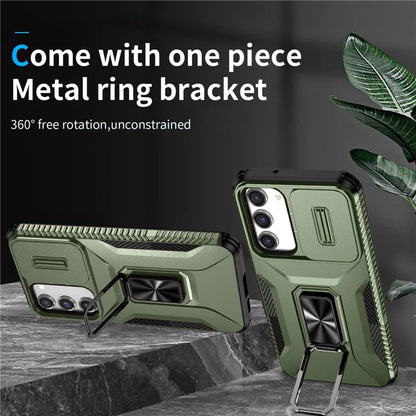 For Samsung Galaxy S23+ Case Camshield Kickstand TPU+PC Anti-Slip Phone Cover