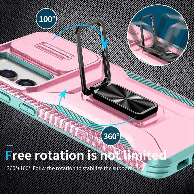 For Samsung Galaxy S23+ Case Camshield Kickstand TPU+PC Anti-Slip Phone Cover