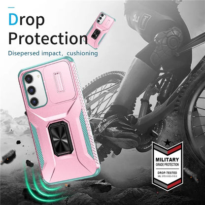 For Samsung Galaxy S23+ Case Camshield Kickstand TPU+PC Anti-Slip Phone Cover