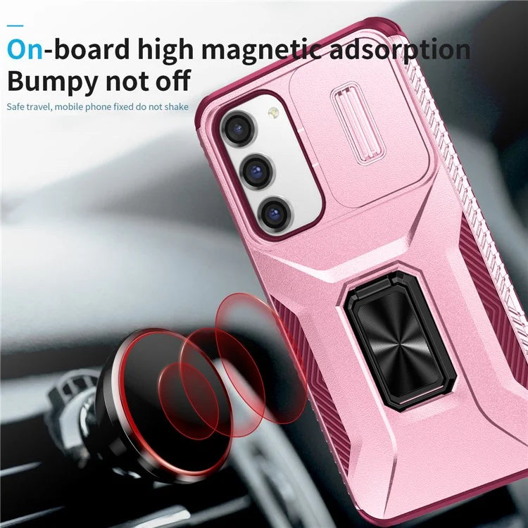 For Samsung Galaxy S23+ Case Camshield Kickstand TPU+PC Anti-Slip Phone Cover