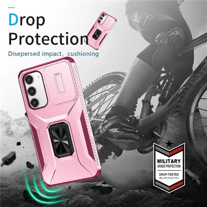 For Samsung Galaxy S23+ Case Camshield Kickstand TPU+PC Anti-Slip Phone Cover