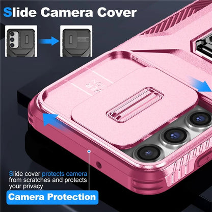 For Samsung Galaxy S23+ Case Camshield Kickstand TPU+PC Anti-Slip Phone Cover