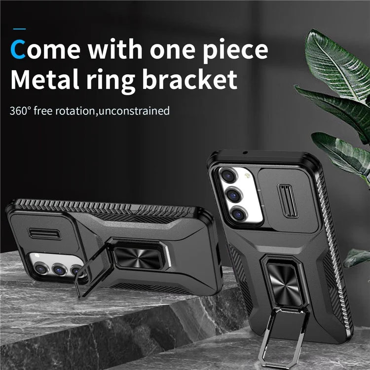 For Samsung Galaxy S23+ Case Camshield Kickstand TPU+PC Anti-Slip Phone Cover