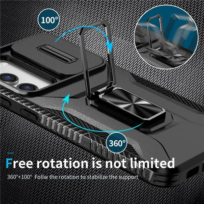 For Samsung Galaxy S23+ Case Camshield Kickstand TPU+PC Anti-Slip Phone Cover