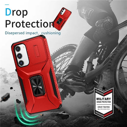 For Samsung Galaxy S23+ Case Camshield Kickstand TPU+PC Anti-Slip Phone Cover