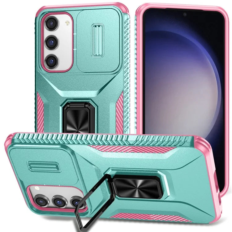 For Samsung Galaxy S23+ Case Camshield Kickstand TPU+PC Anti-Slip Phone Cover