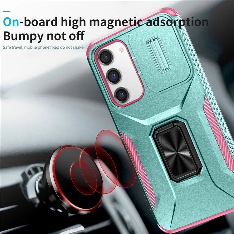 For Samsung Galaxy S23+ Case Camshield Kickstand TPU+PC Anti-Slip Phone Cover