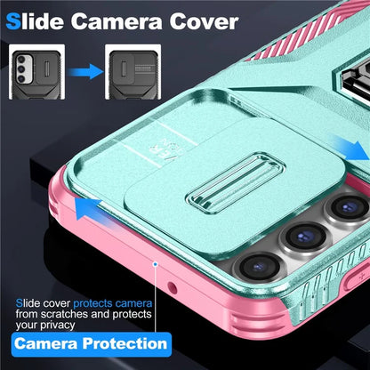 For Samsung Galaxy S23+ Case Camshield Kickstand TPU+PC Anti-Slip Phone Cover