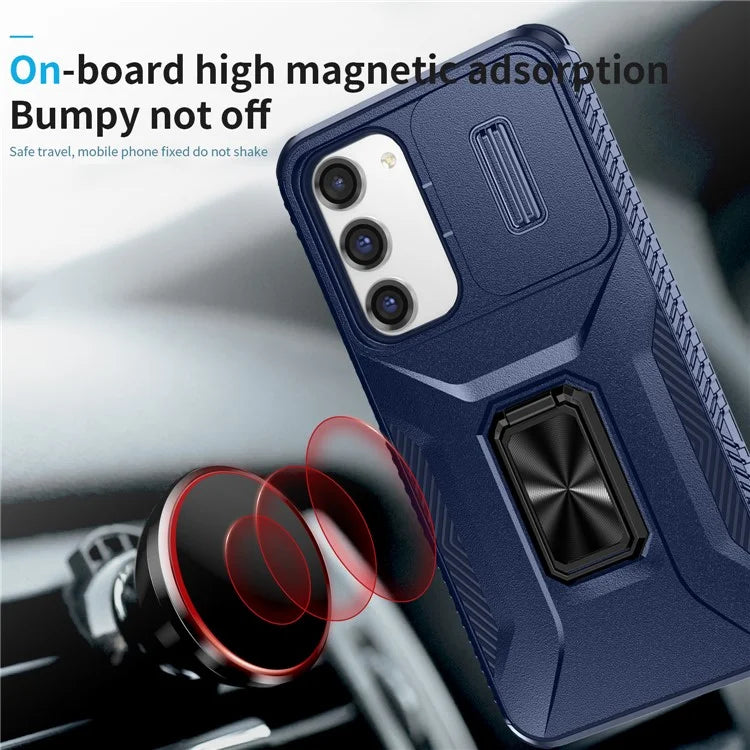 For Samsung Galaxy S23+ Case Camshield Kickstand TPU+PC Anti-Slip Phone Cover