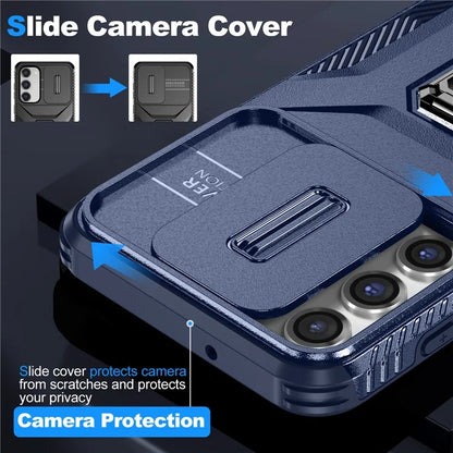 For Samsung Galaxy S23+ Case Camshield Kickstand TPU+PC Anti-Slip Phone Cover