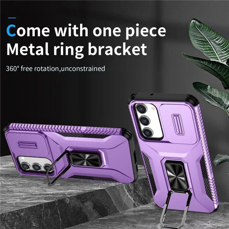 For Samsung Galaxy S23+ Case Camshield Kickstand TPU+PC Anti-Slip Phone Cover