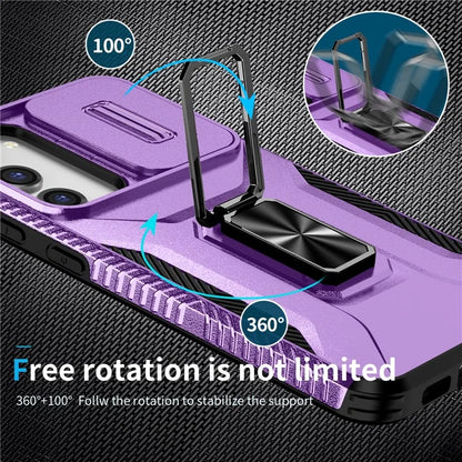 For Samsung Galaxy S23+ Case Camshield Kickstand TPU+PC Anti-Slip Phone Cover