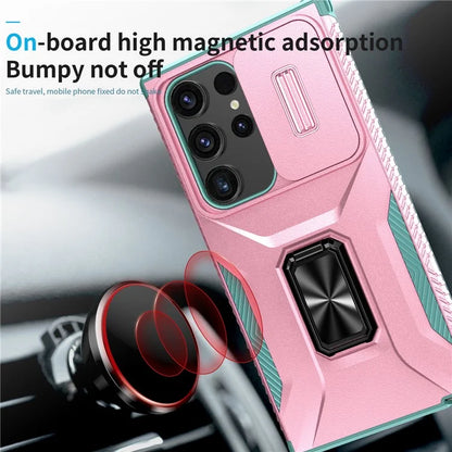 For Samsung Galaxy S24 Ultra Case Camshield Kickstand TPU+PC Anti-Slip Phone Cover