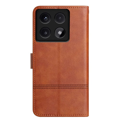 For Xiaomi 14T Case Line Imprinted PU Leather Wallet Phone Cover