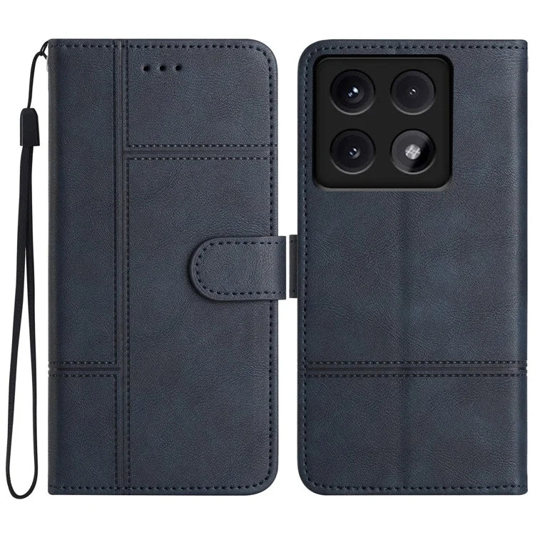 For Xiaomi 14T Case Line Imprinted PU Leather Wallet Phone Cover