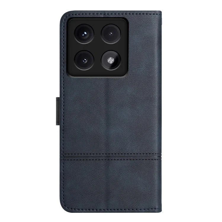 For Xiaomi 14T Case Line Imprinted PU Leather Wallet Phone Cover