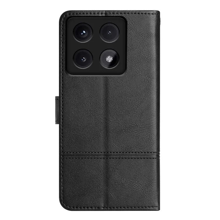 For Xiaomi 14T Case Line Imprinted PU Leather Wallet Phone Cover