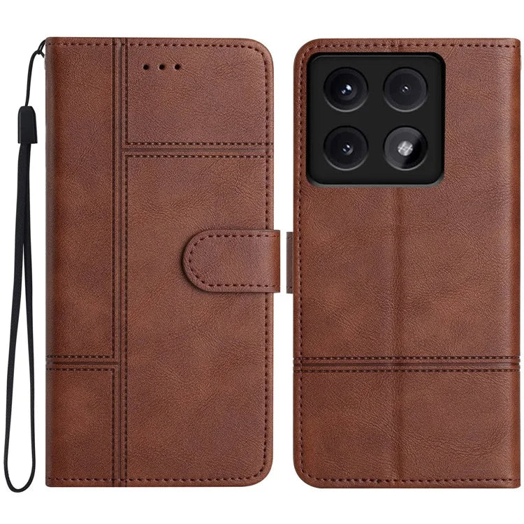 For Xiaomi 14T Case Line Imprinted PU Leather Wallet Phone Cover