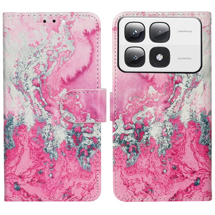 For Xiaomi 14T Pro Case Pattern PU Leather Flip Phone Cover
