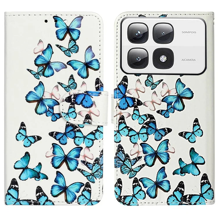 For Xiaomi 14T Pro Case Pattern PU Leather Flip Phone Cover