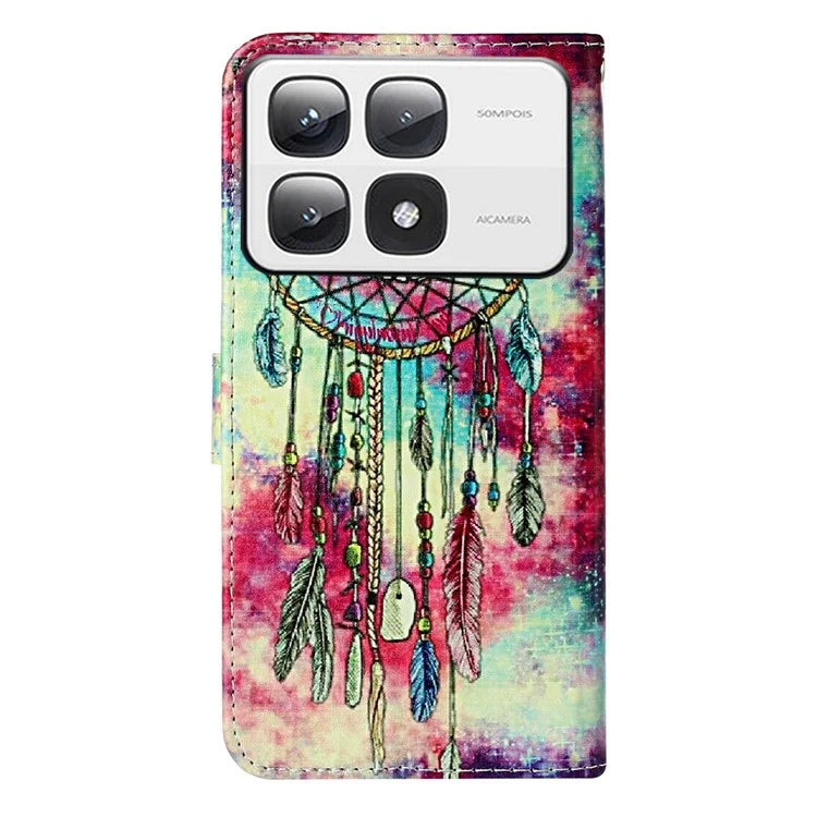 For Xiaomi 14T Pro Case Pattern PU Leather Flip Phone Cover