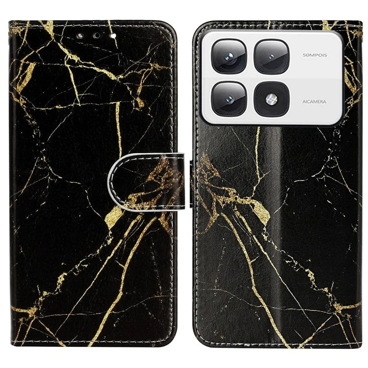 For Xiaomi 14T Pro Case Pattern PU Leather Flip Phone Cover