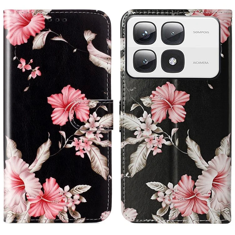 For Xiaomi 14T Pro Case Pattern PU Leather Flip Phone Cover