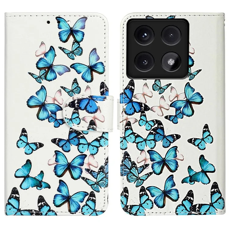 For Xiaomi 14T Case Pattern PU Leather Flip Phone Cover