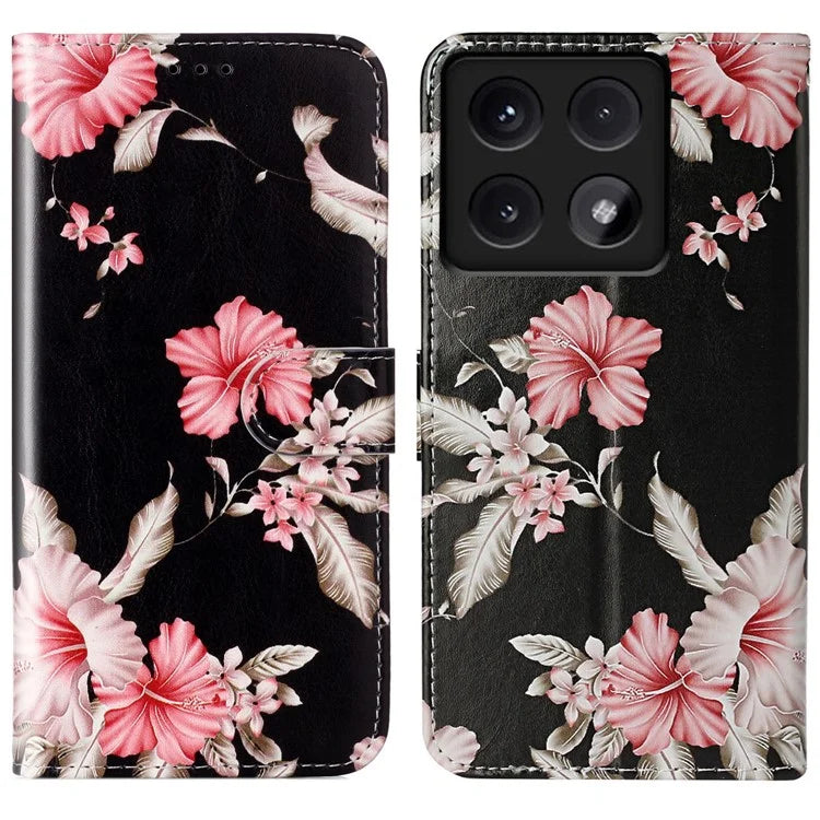 For Xiaomi 14T Case Pattern PU Leather Flip Phone Cover