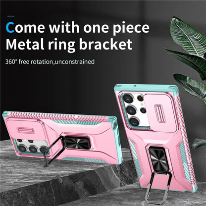 For Samsung Galaxy S23 Ultra Case Camshield Kickstand TPU+PC Anti-Slip Phone Cover