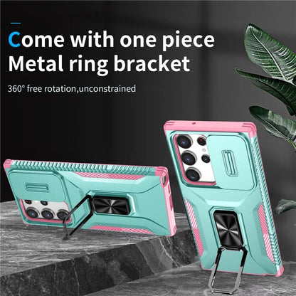 For Samsung Galaxy S23 Ultra Case Camshield Kickstand TPU+PC Anti-Slip Phone Cover