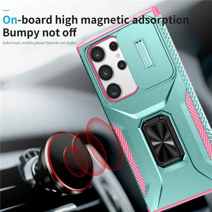 For Samsung Galaxy S23 Ultra Case Camshield Kickstand TPU+PC Anti-Slip Phone Cover