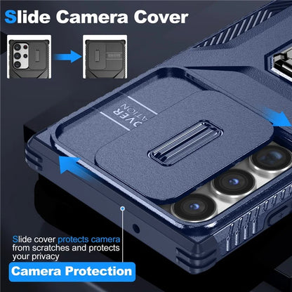 For Samsung Galaxy S23 Ultra Case Camshield Kickstand TPU+PC Anti-Slip Phone Cover
