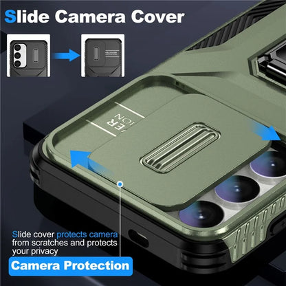 For Samsung Galaxy S24+ Case Camshield Kickstand TPU+PC Anti-Slip Phone Cover