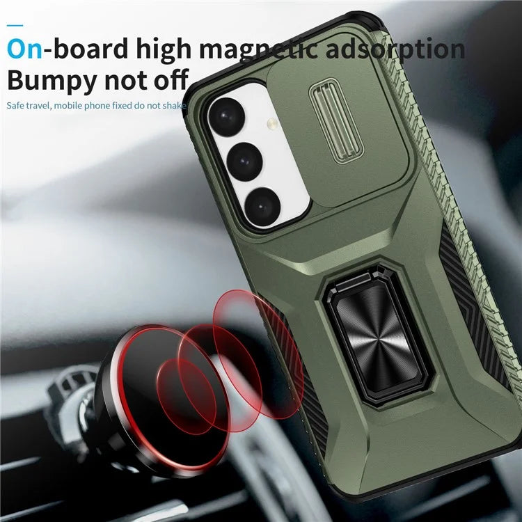 For Samsung Galaxy S24+ Case Camshield Kickstand TPU+PC Anti-Slip Phone Cover