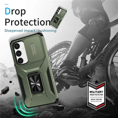 For Samsung Galaxy S24+ Case Camshield Kickstand TPU+PC Anti-Slip Phone Cover