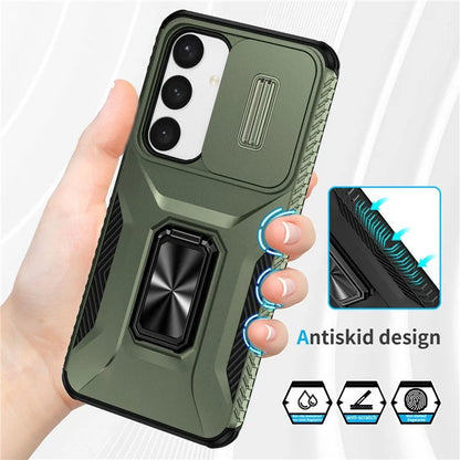 For Samsung Galaxy S24+ Case Camshield Kickstand TPU+PC Anti-Slip Phone Cover
