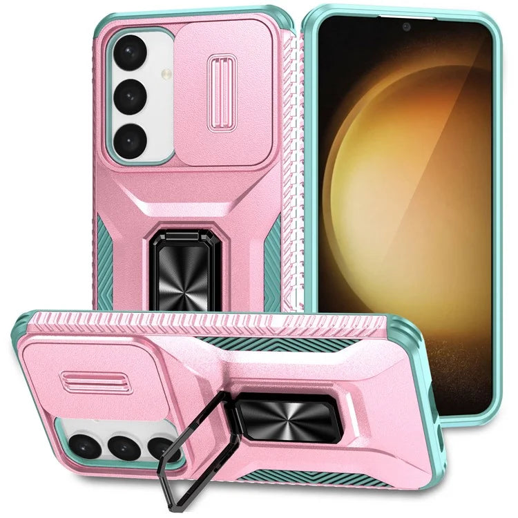 For Samsung Galaxy S24+ Case Camshield Kickstand TPU+PC Anti-Slip Phone Cover