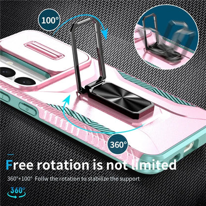 For Samsung Galaxy S24+ Case Camshield Kickstand TPU+PC Anti-Slip Phone Cover