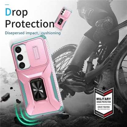 For Samsung Galaxy S24+ Case Camshield Kickstand TPU+PC Anti-Slip Phone Cover