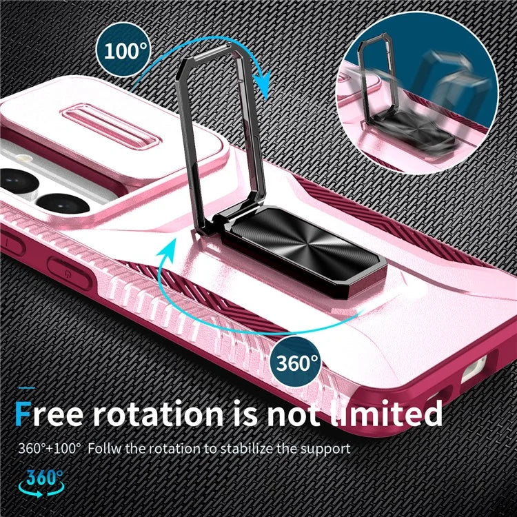 For Samsung Galaxy S24+ Case Camshield Kickstand TPU+PC Anti-Slip Phone Cover