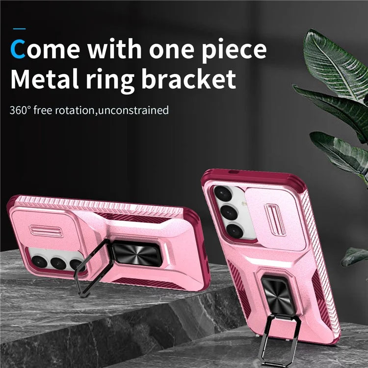 For Samsung Galaxy S24+ Case Camshield Kickstand TPU+PC Anti-Slip Phone Cover