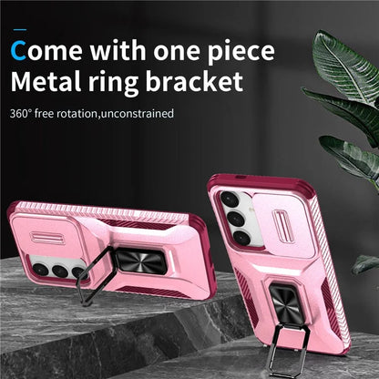 For Samsung Galaxy S24+ Case Camshield Kickstand TPU+PC Anti-Slip Phone Cover