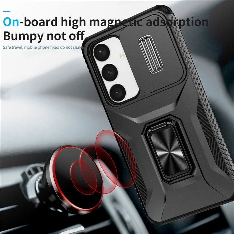 For Samsung Galaxy S24+ Case Camshield Kickstand TPU+PC Anti-Slip Phone Cover