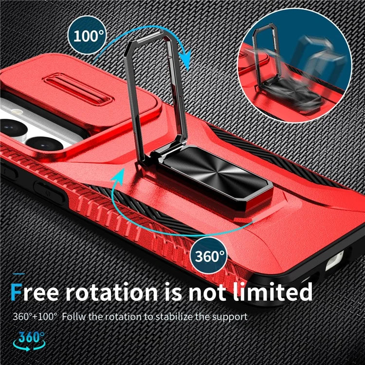For Samsung Galaxy S24+ Case Camshield Kickstand TPU+PC Anti-Slip Phone Cover