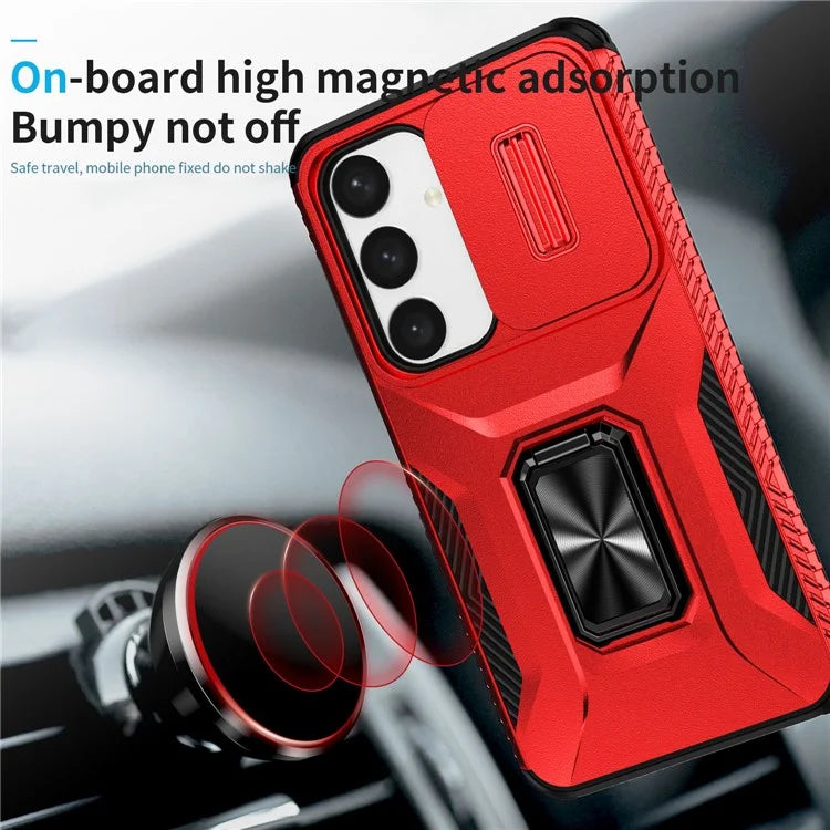 For Samsung Galaxy S24+ Case Camshield Kickstand TPU+PC Anti-Slip Phone Cover