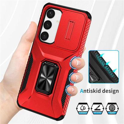 For Samsung Galaxy S24+ Case Camshield Kickstand TPU+PC Anti-Slip Phone Cover