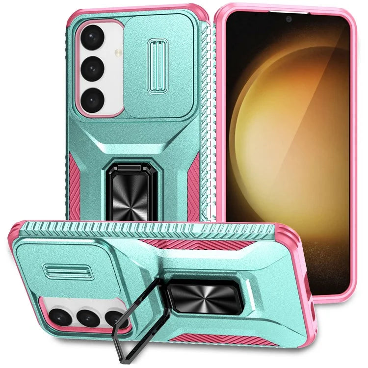 For Samsung Galaxy S24+ Case Camshield Kickstand TPU+PC Anti-Slip Phone Cover