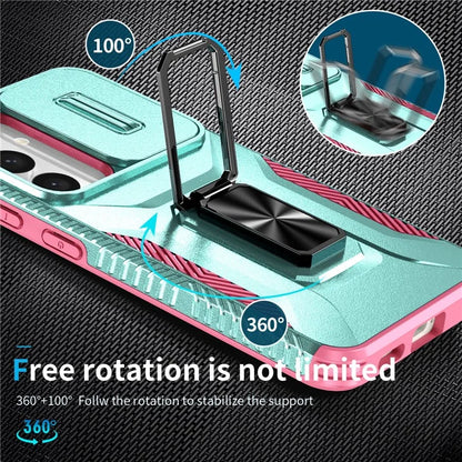 For Samsung Galaxy S24+ Case Camshield Kickstand TPU+PC Anti-Slip Phone Cover