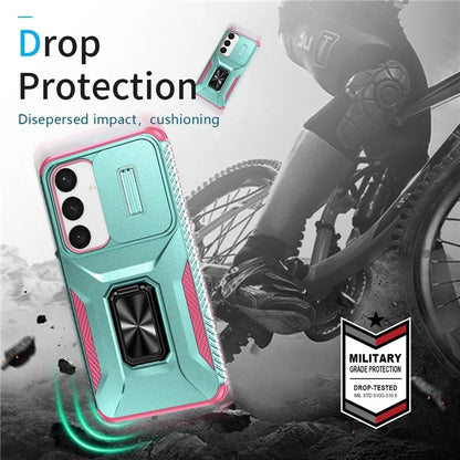 For Samsung Galaxy S24+ Case Camshield Kickstand TPU+PC Anti-Slip Phone Cover